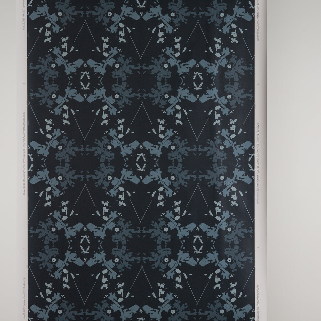 eco friendly navy indigo wallpaper