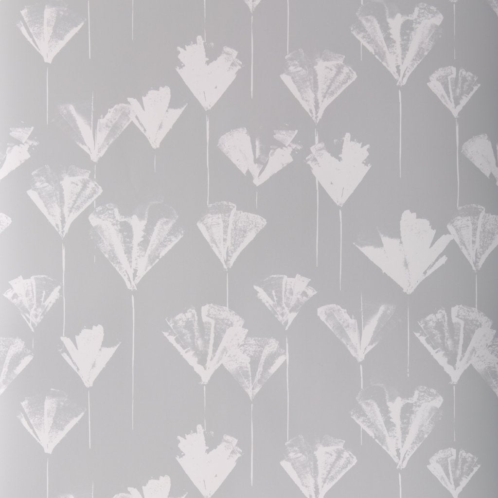eco friendly botanical gray fabric
