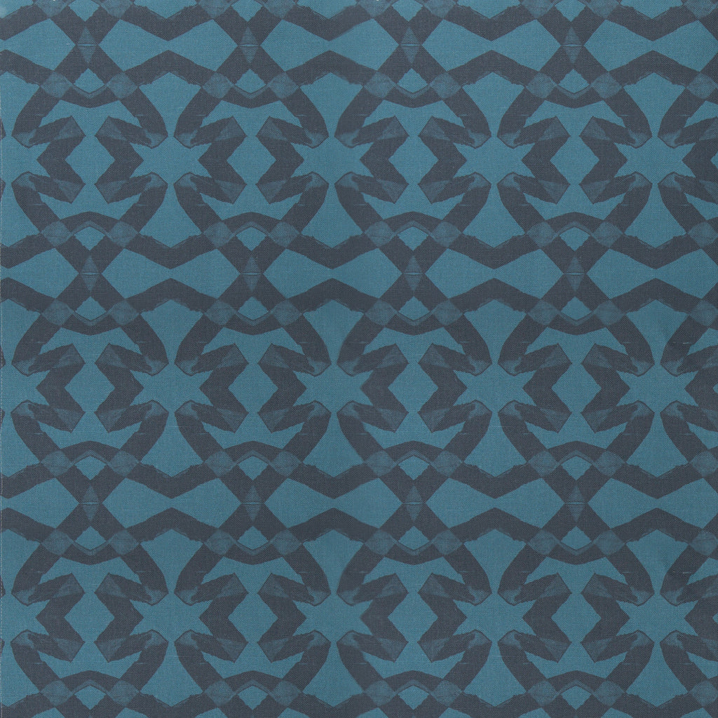 eco friendly artisan blue petrol lucina fabric by elworthy studio