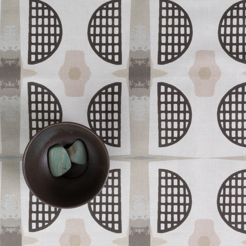 eco friendly modern geometric textural fabric