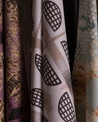 eco friendly modern geometric textural fabric