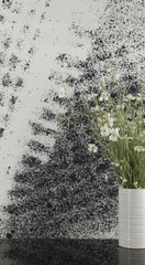 eco friendly textural black and white mural wallpaper