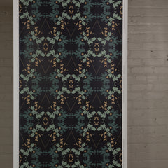 eco friendly black and mint wallpaper 