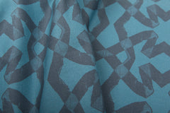eco friendly artisan blue petrol lucina fabric by elworthy studio made in usa