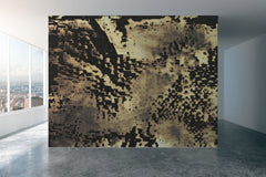 eco friendly textural black and gold wallpaper mural made in usa